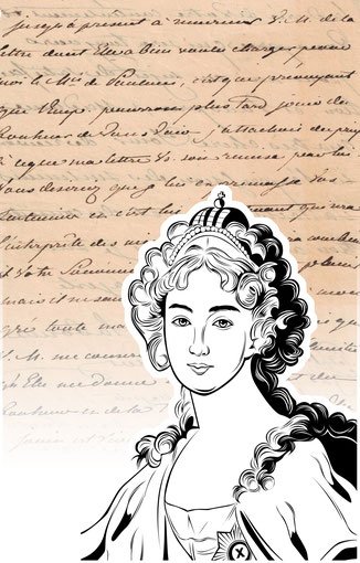 Handtasche mit Schriftstück von Elisabeth Alexejewna (Russische Zarin)