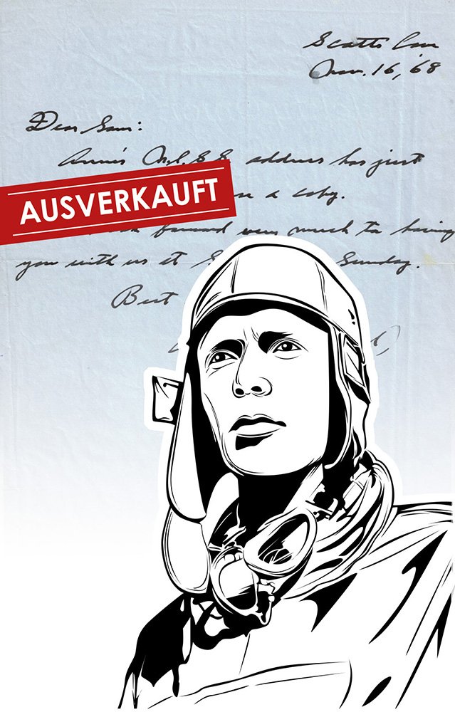 Luxus-Handtasche mit Schriftstück von Charles Lindbergh