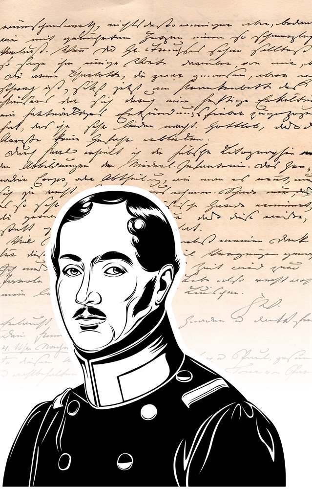 Luxus-Handtasche mit Schriftstück von Friedrich Wilhelm III